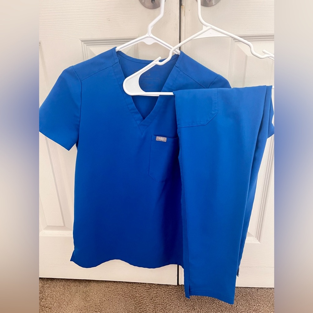 Figs Royal blue set xxs